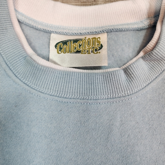 CARDINAL BIRD Graphic Pullover Blue Sweatshirt Crew Neck Collar Large - Picture 3 of 14